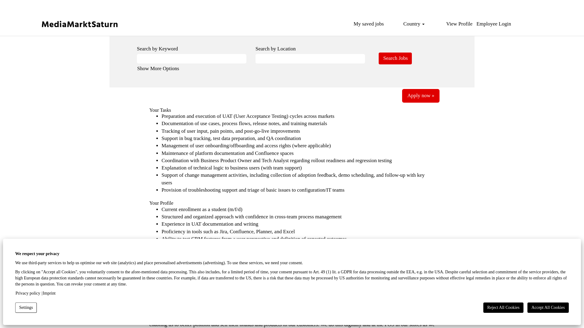 website screenshot of https://careers.mediamarktsaturn.com/MediaMarktSaturn/job/M%C3%BCnchen-Working-Student-Product-Testing-CRM-%28mfd%29-80939/1370517233/