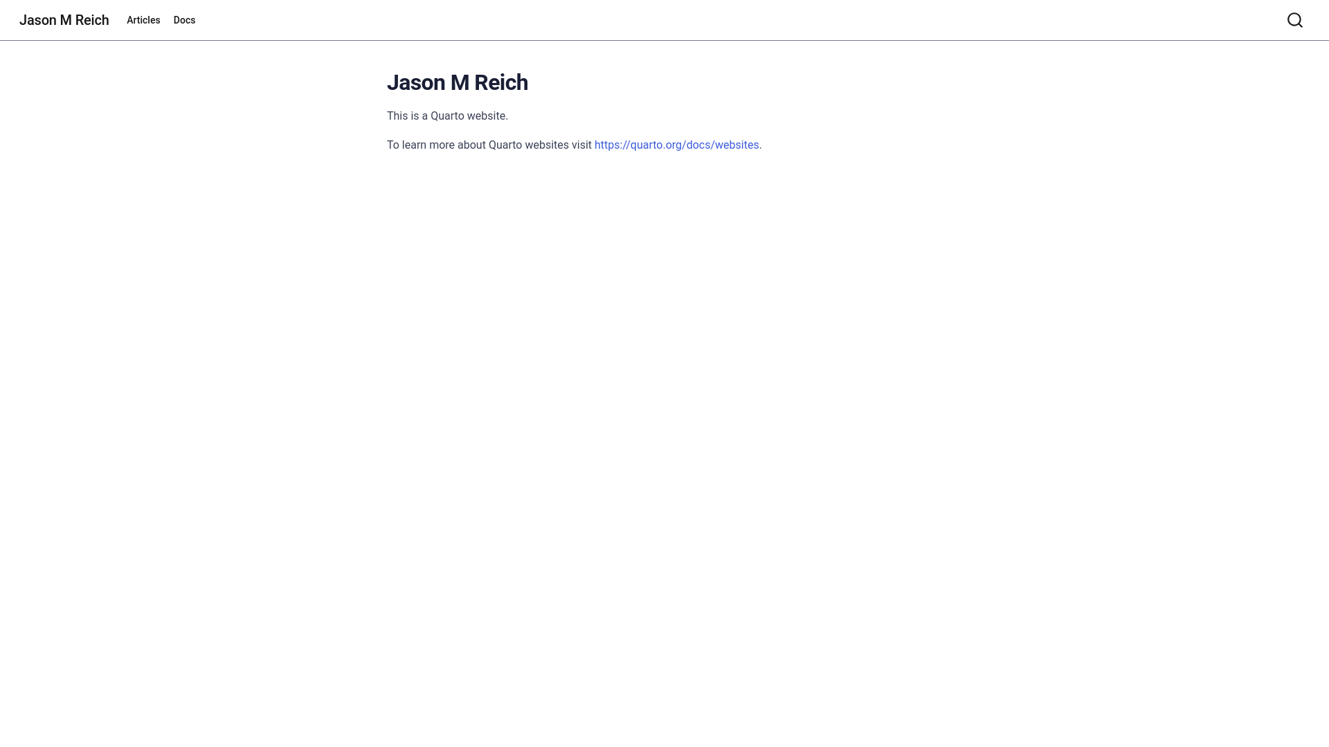 website screenshot of https://jasonmreich.pages.dev/