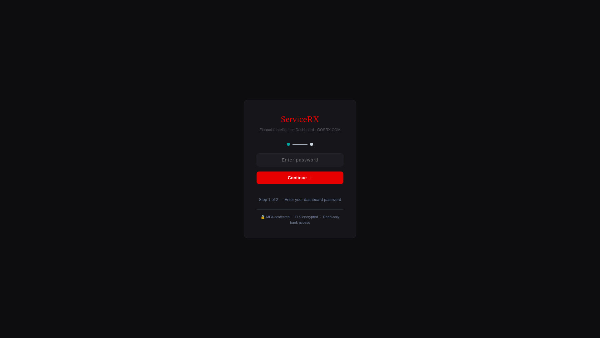 website screenshot of https://srxdashboard.com/
