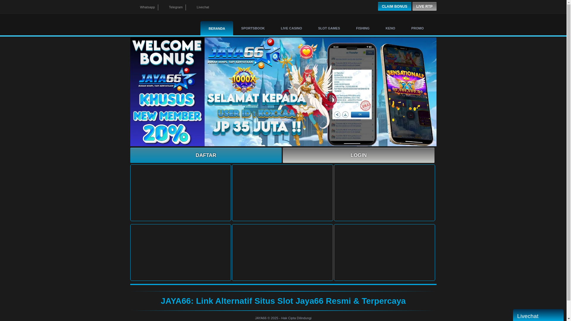 website screenshot of https://link-jaya66.pages.dev/