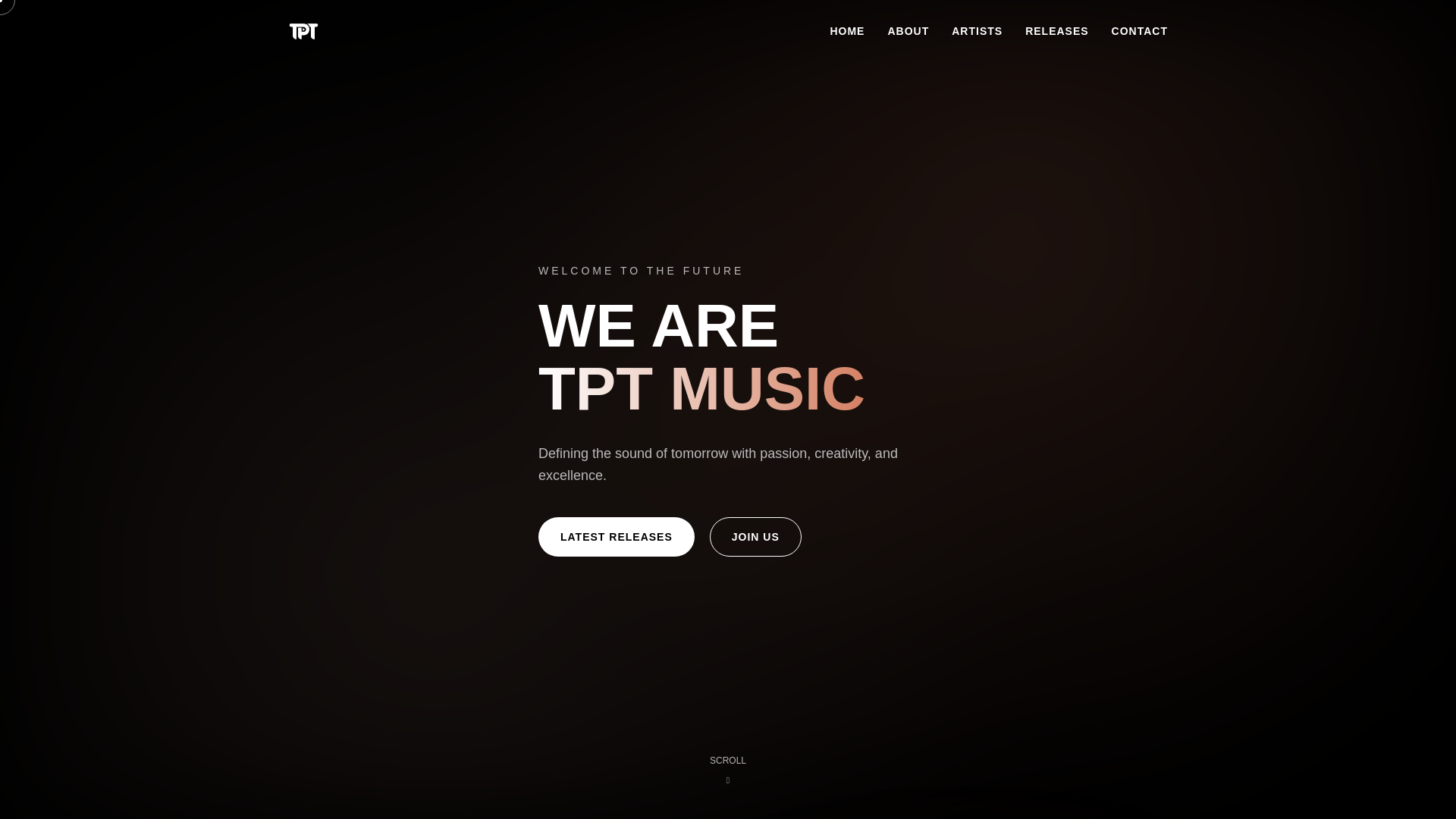 website screenshot of https://tptmusic.net/