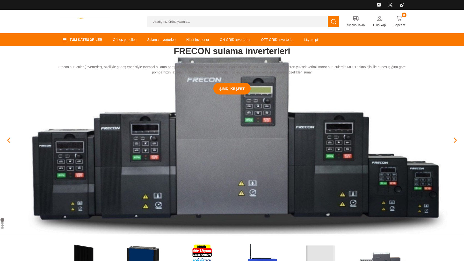 website screenshot of https://efsanesolarenerji.com