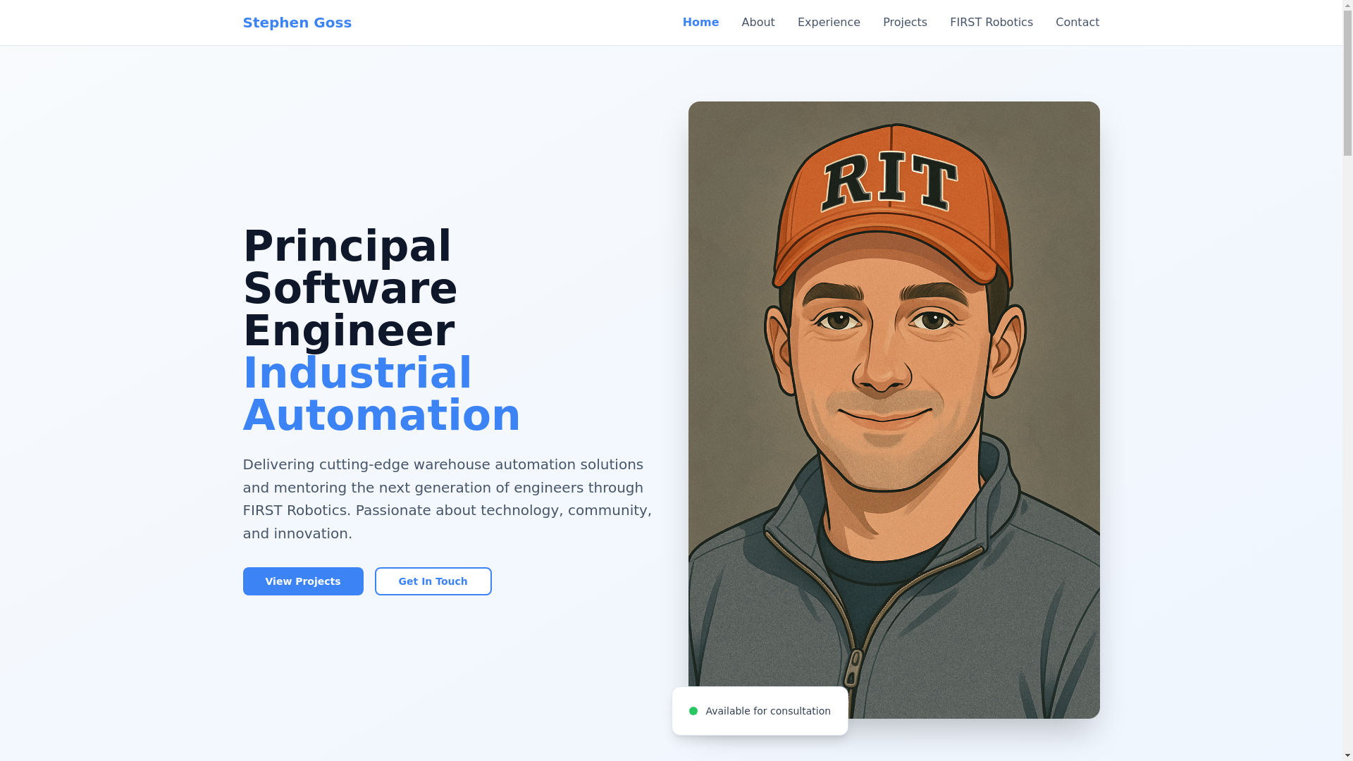website screenshot of https://stephengoss.io/