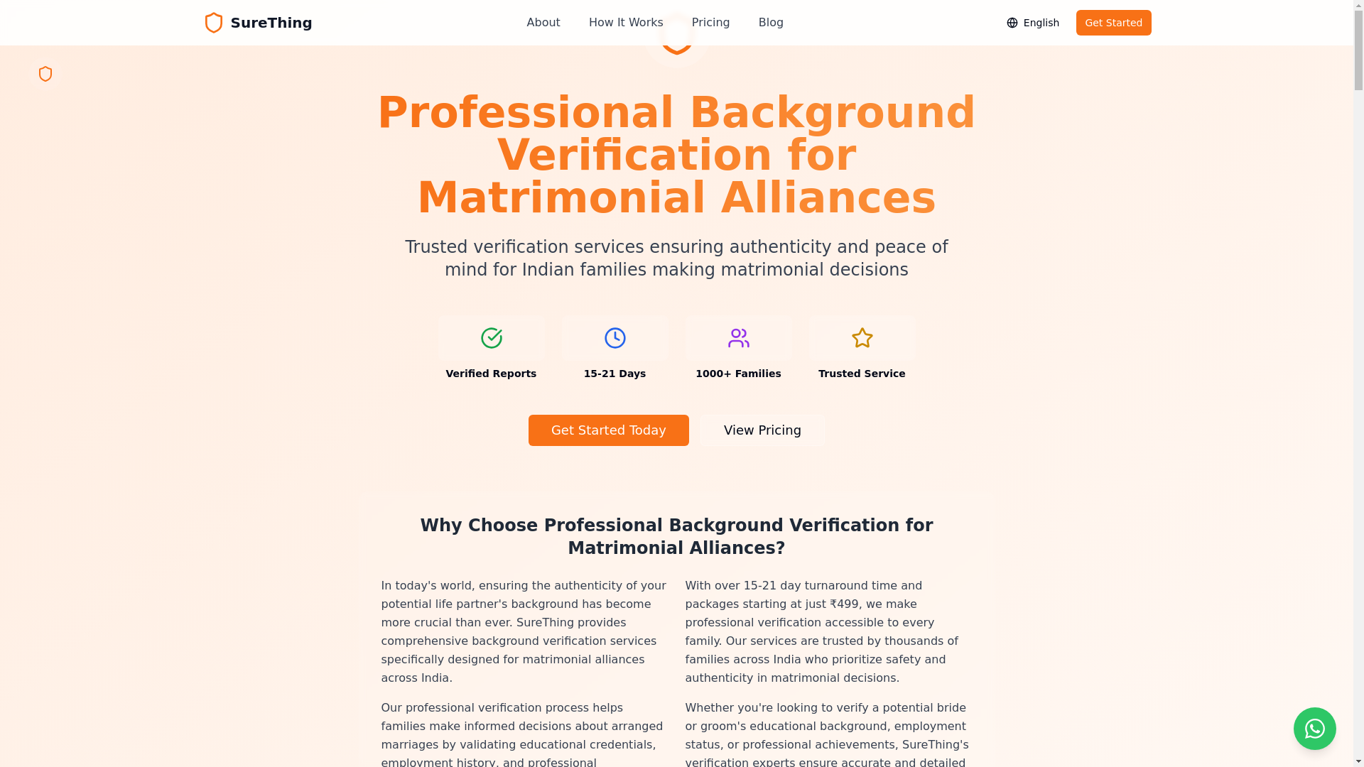 website screenshot of https://surething-6s1.pages.dev/