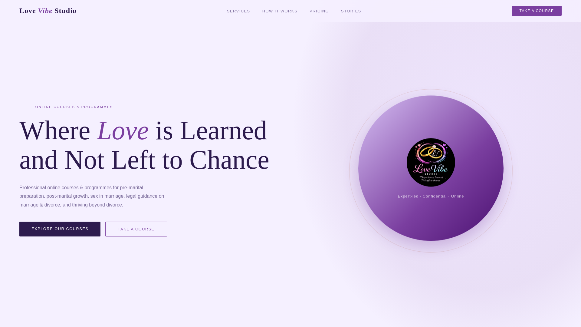 website screenshot of https://lovevibestudio.com/