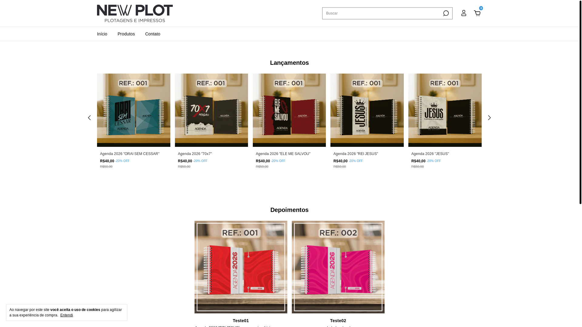 website screenshot of https://lojanewplot.com.br/