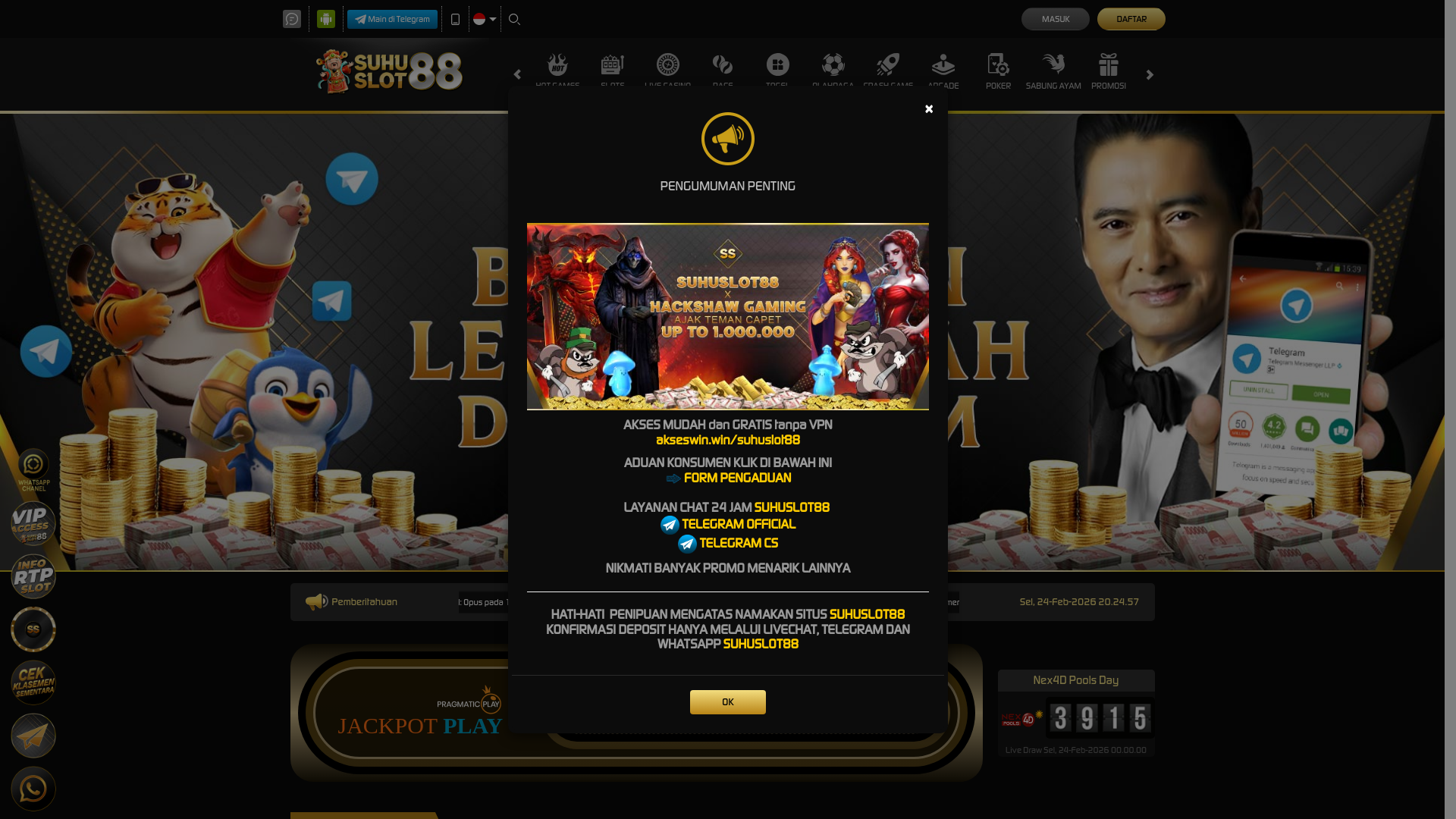 website screenshot of https://suhuslot88games.autos/