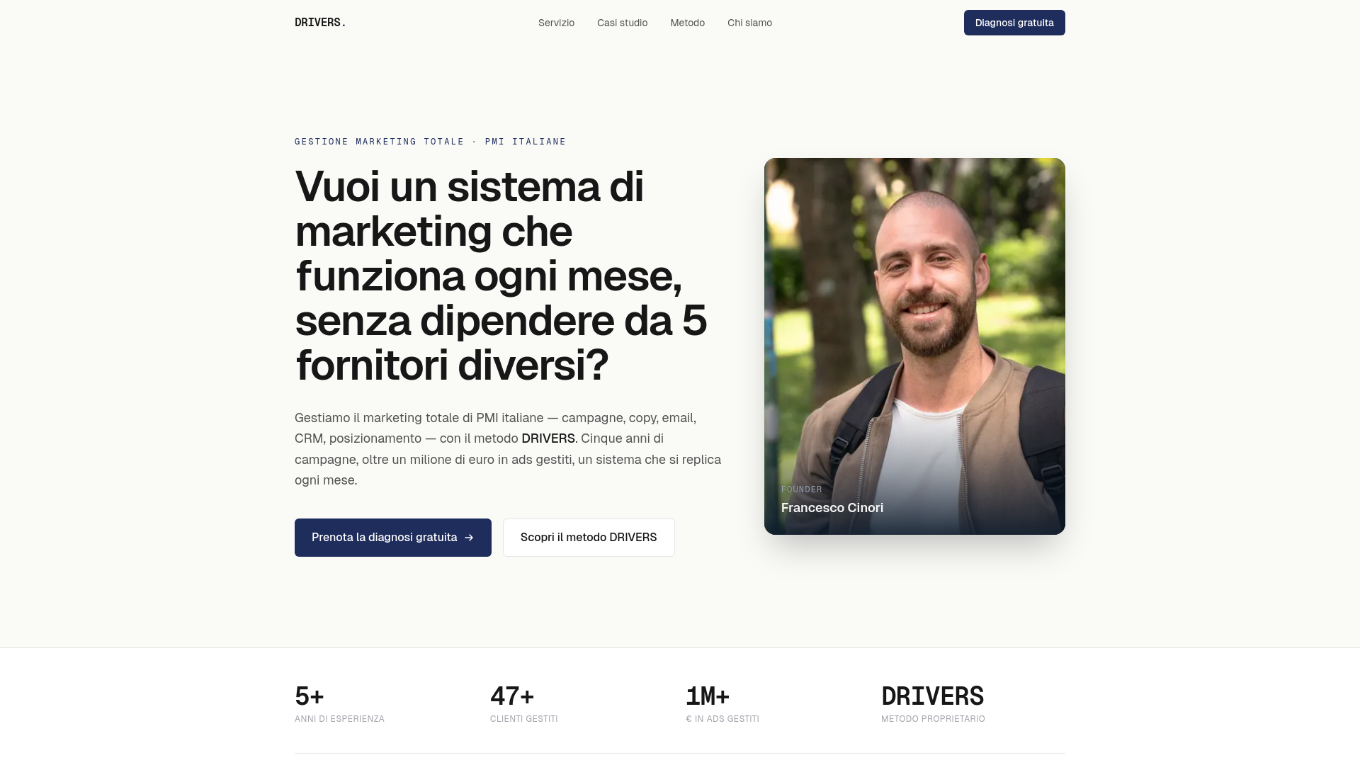 website screenshot of https://driversperformance.it/