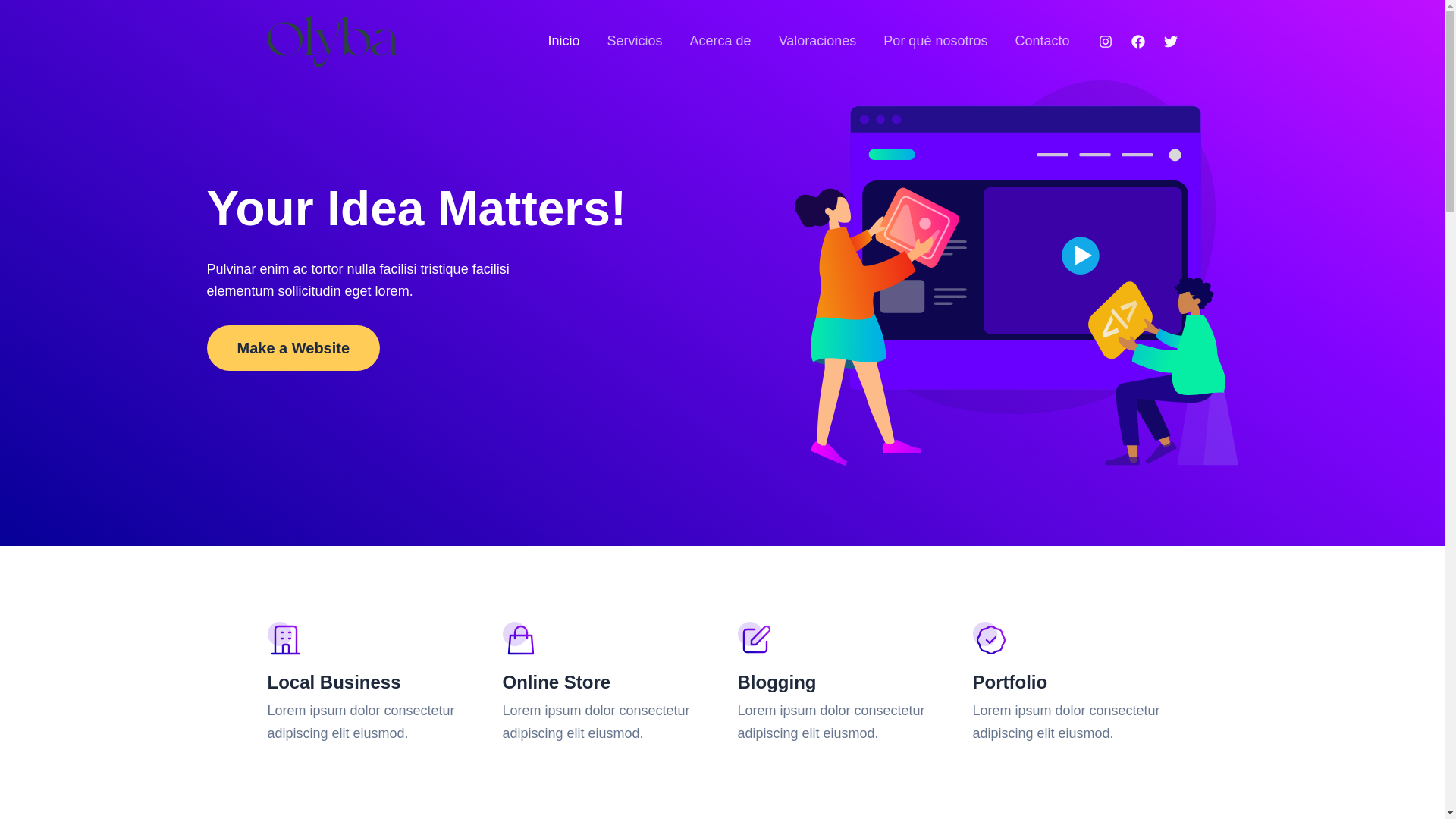 website screenshot of https://olybaagency.es/