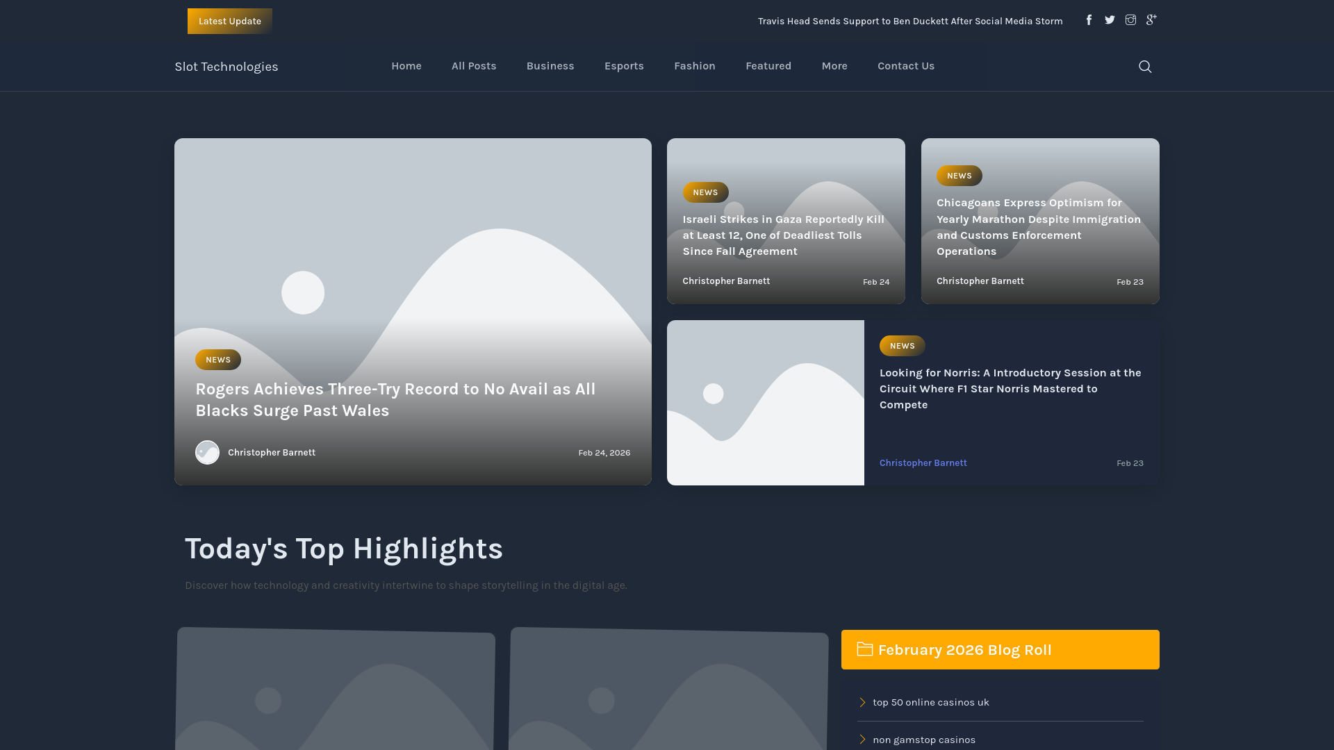 website screenshot of https://slottechnologies.co.uk/