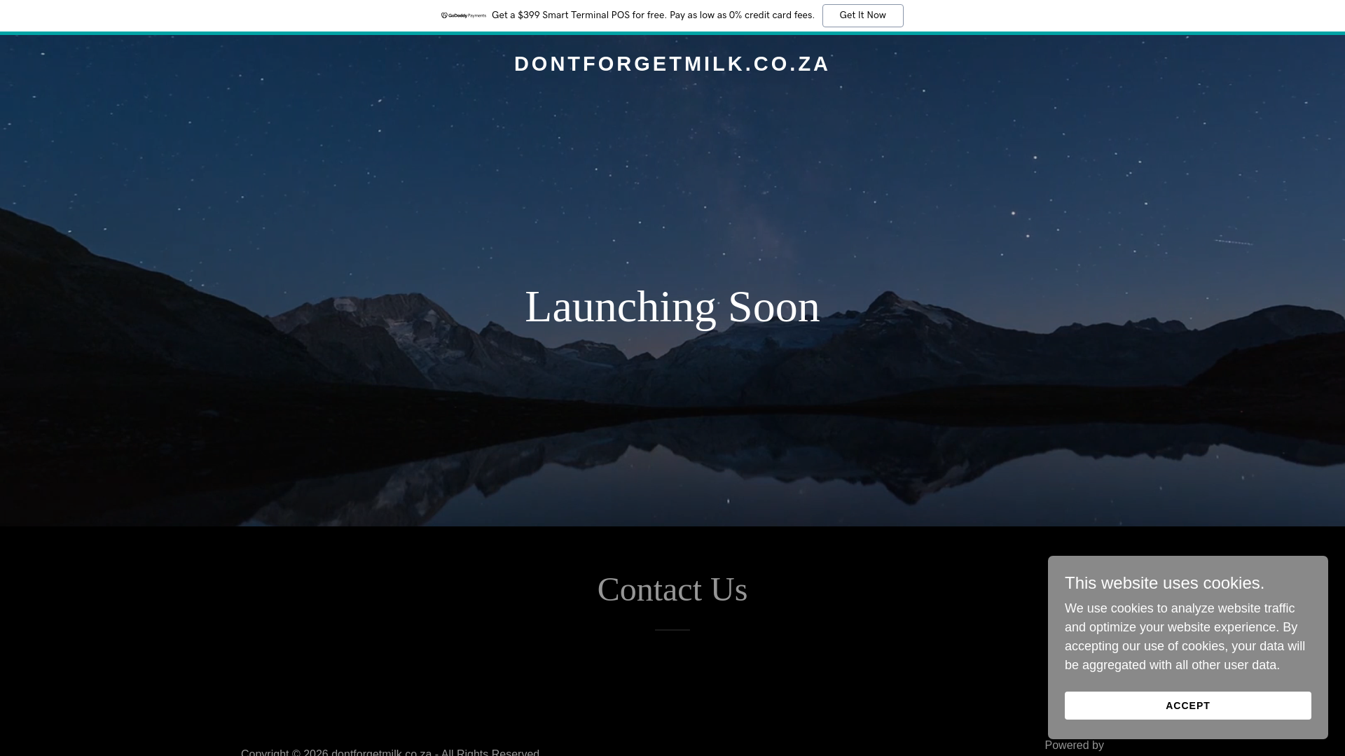 website screenshot of https://dontforgetmilk.co.za