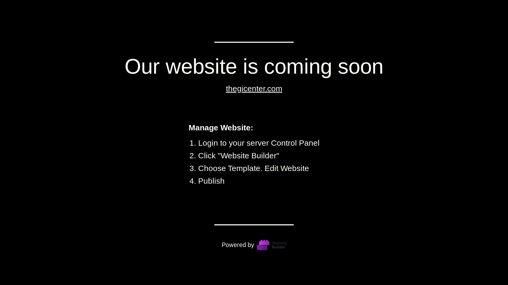 website screenshot of https://thegicenter.com/