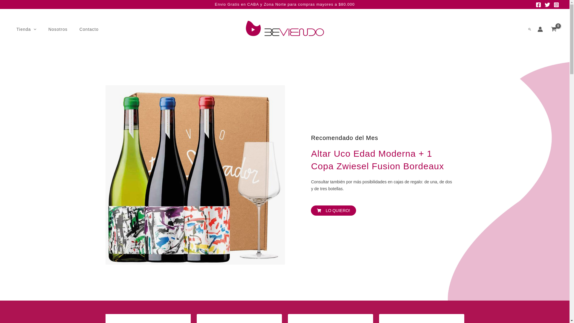 website screenshot of https://beviendo.com.ar/