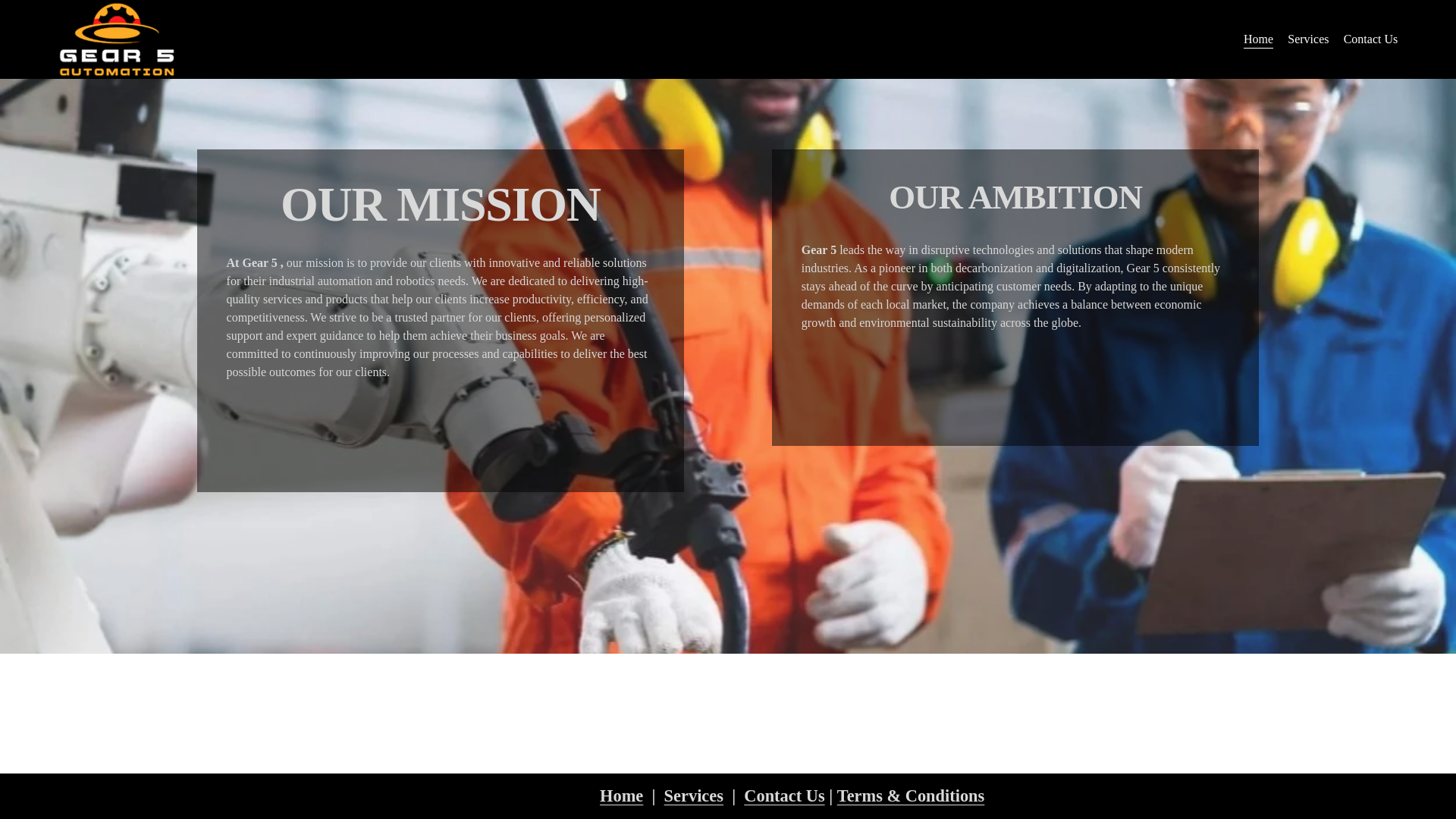 website screenshot of https://getgear5automation.com/