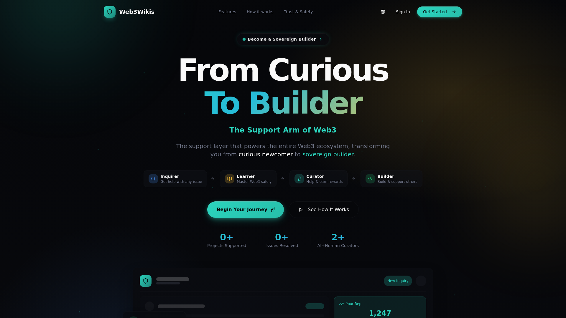 website screenshot of https://web3wikis.com/