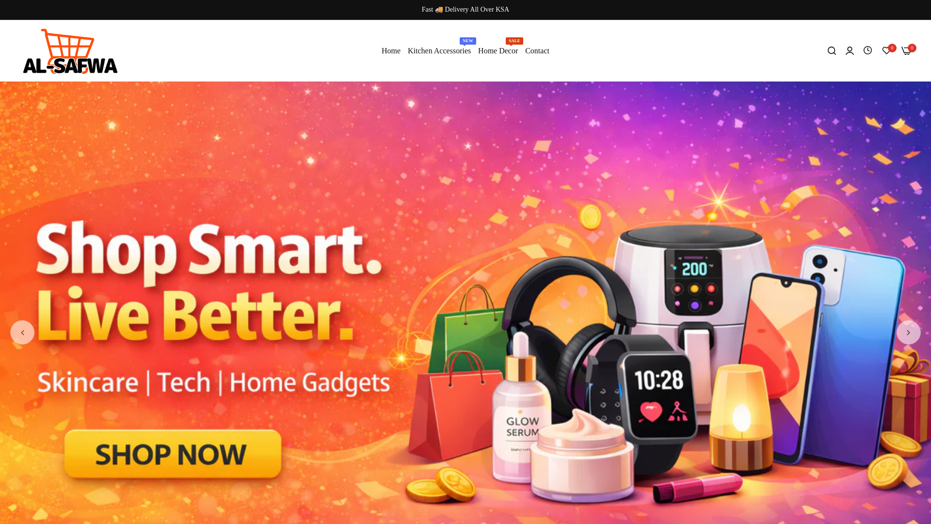 website screenshot of https://al-safwa.store/