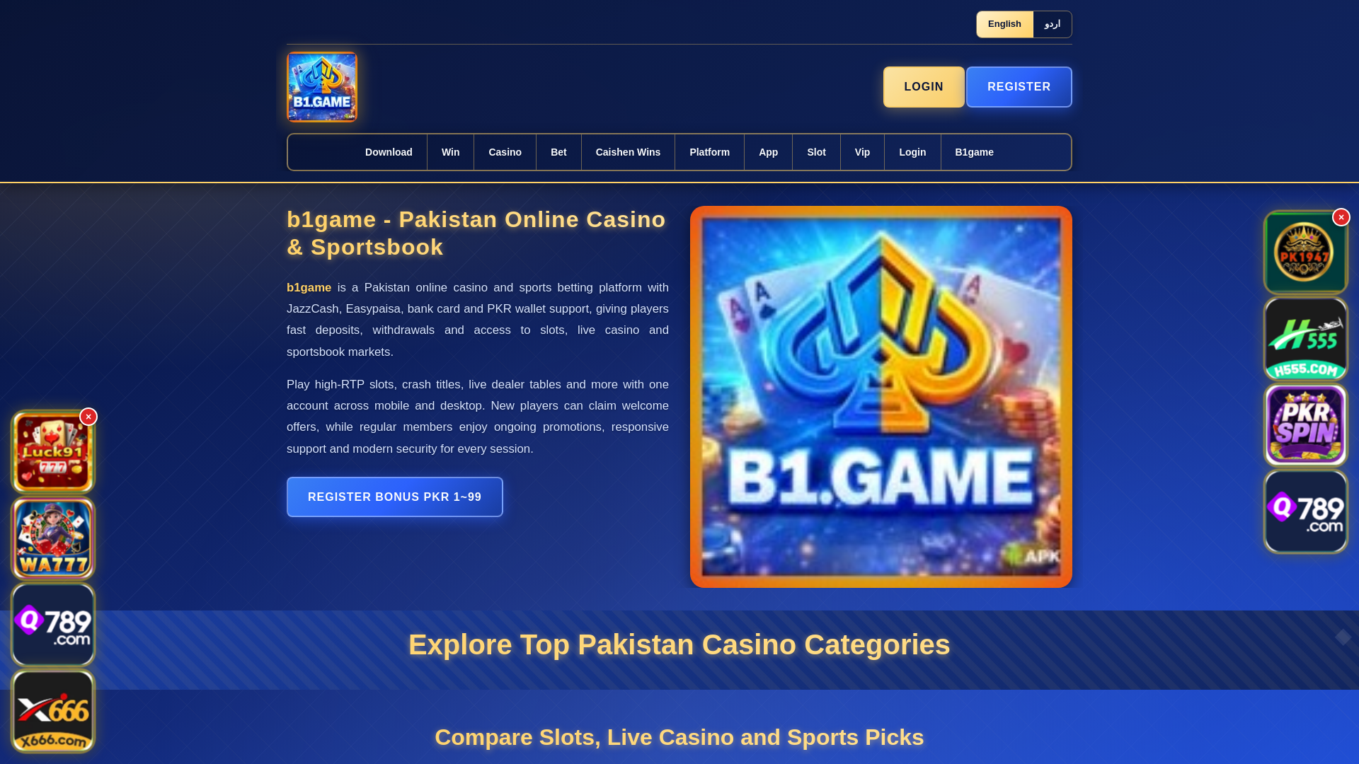 website screenshot of https://b1gamedo.com/