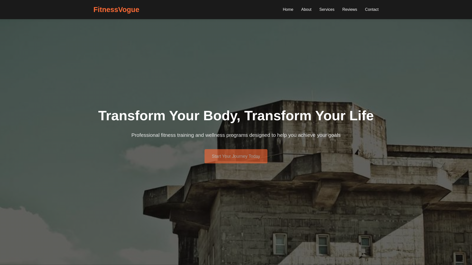 website screenshot of https://fitnessvogue.digital/