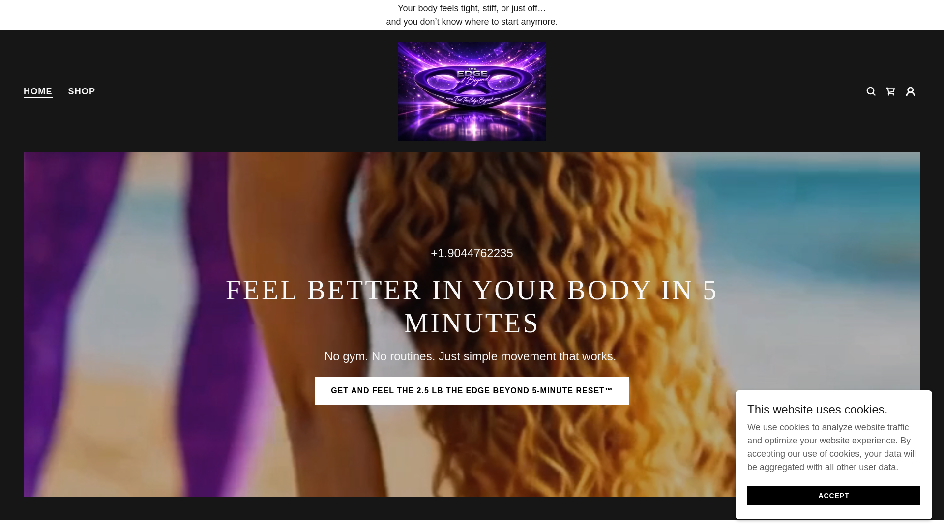 website screenshot of https://feeltheedgebeyond.com/