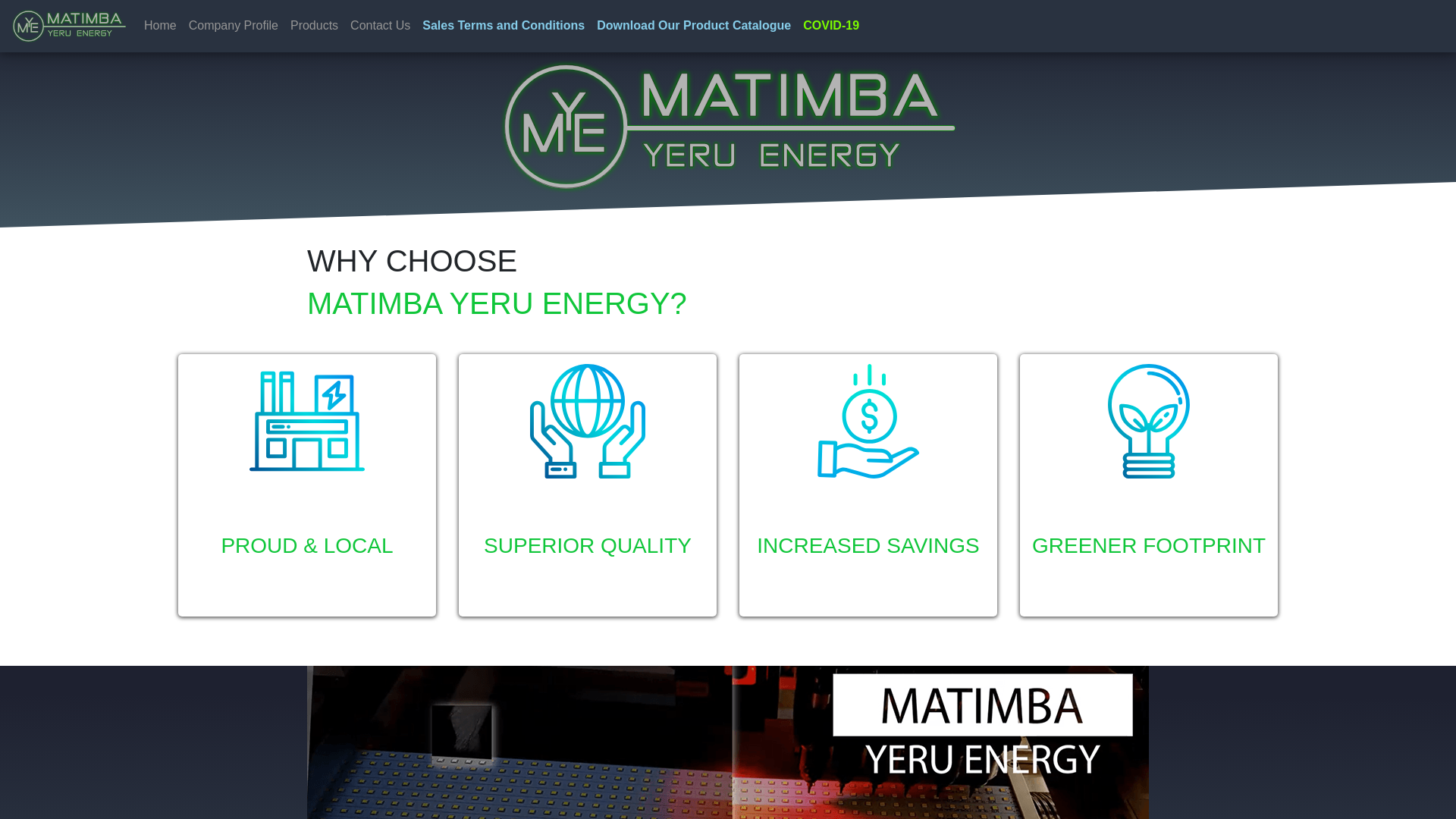 website screenshot of https://matimba-yeru-energy.firebaseapp.com/