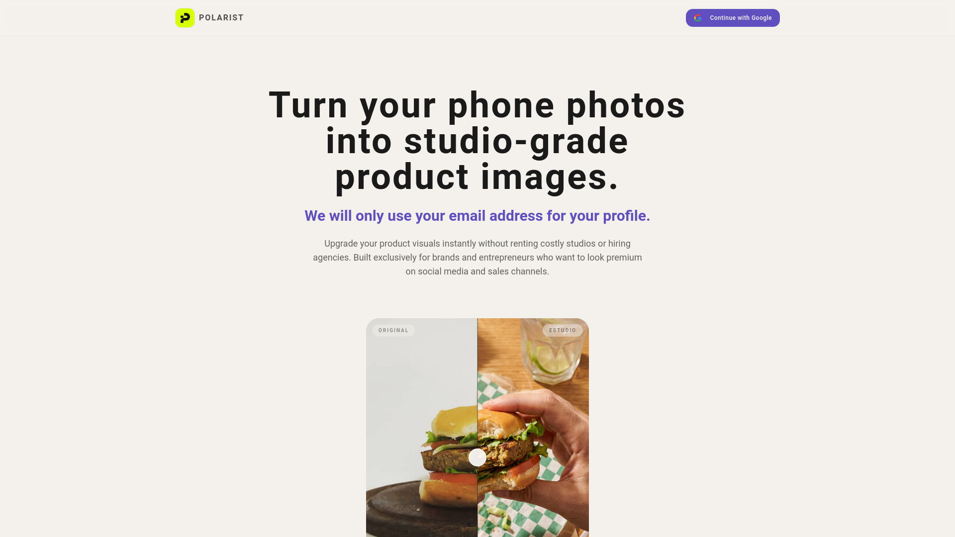 website screenshot of https://polarist.app/