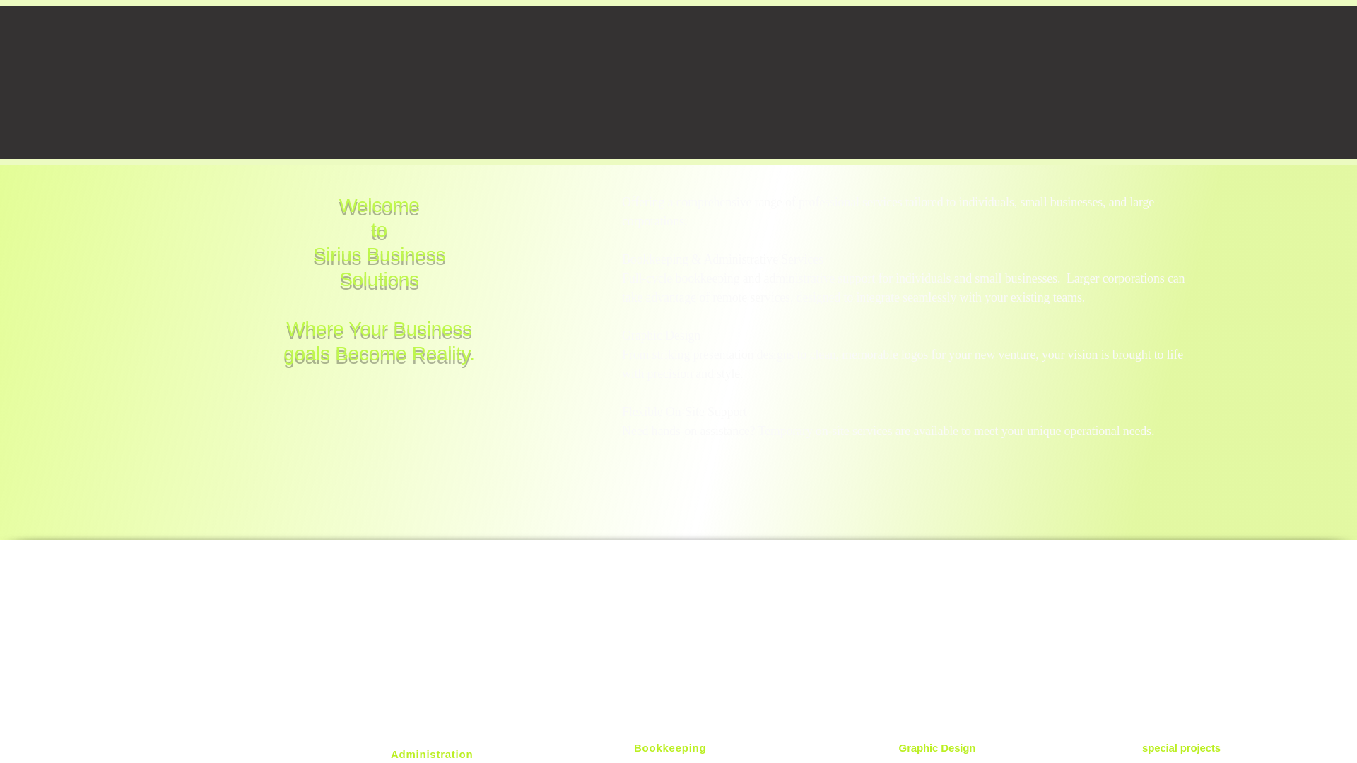 website screenshot of https://siriusbusinesssolutions.ca