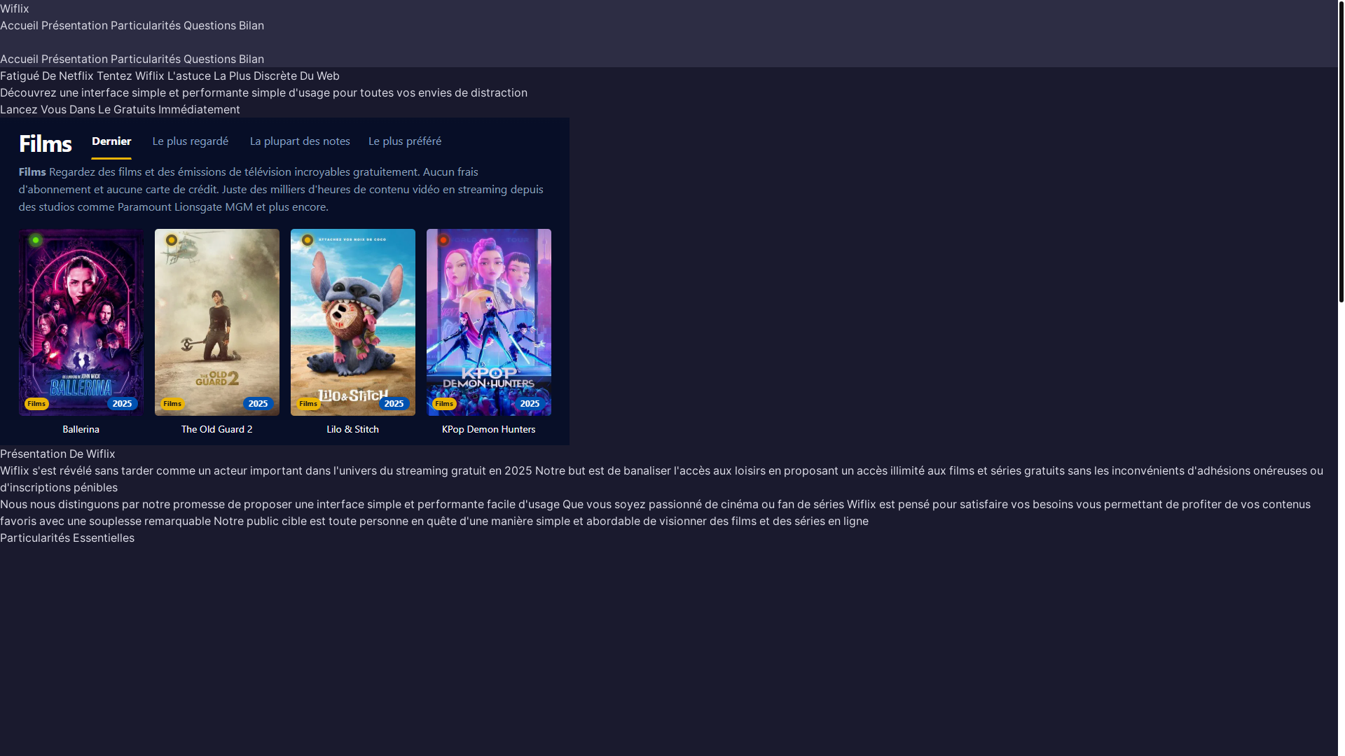website screenshot of https://wiflix-0anz.pages.dev/