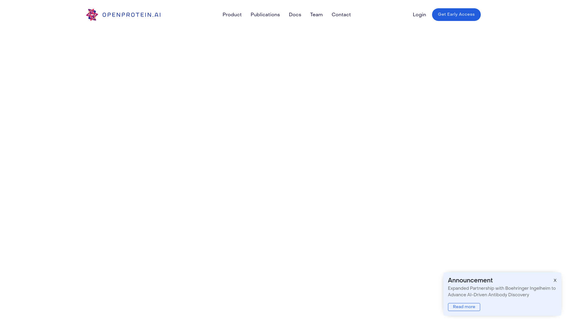 website screenshot of https://proteinai.sg/