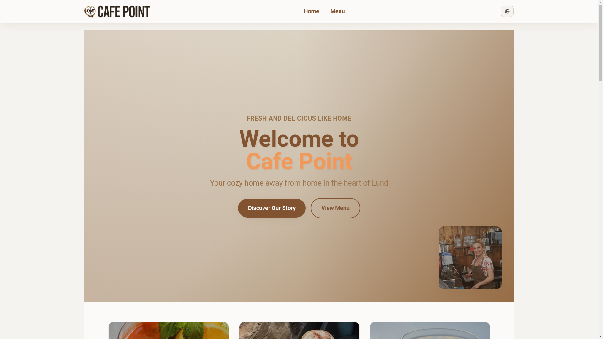 website screenshot of https://cafepoint-oneclick.pages.dev/