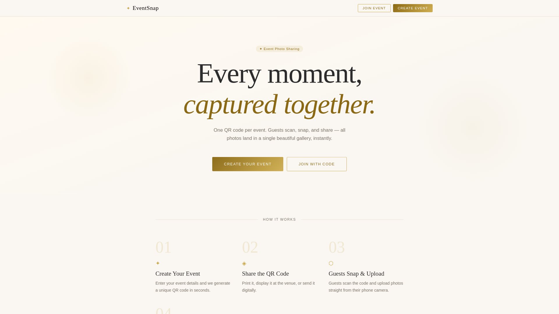 website screenshot of https://eventsnapapp.live/