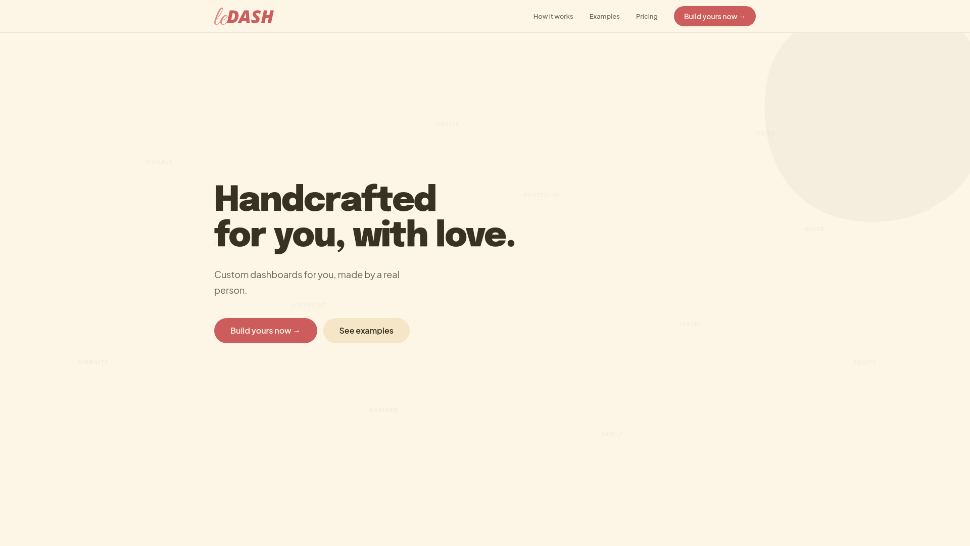 website screenshot of https://ledash.co/