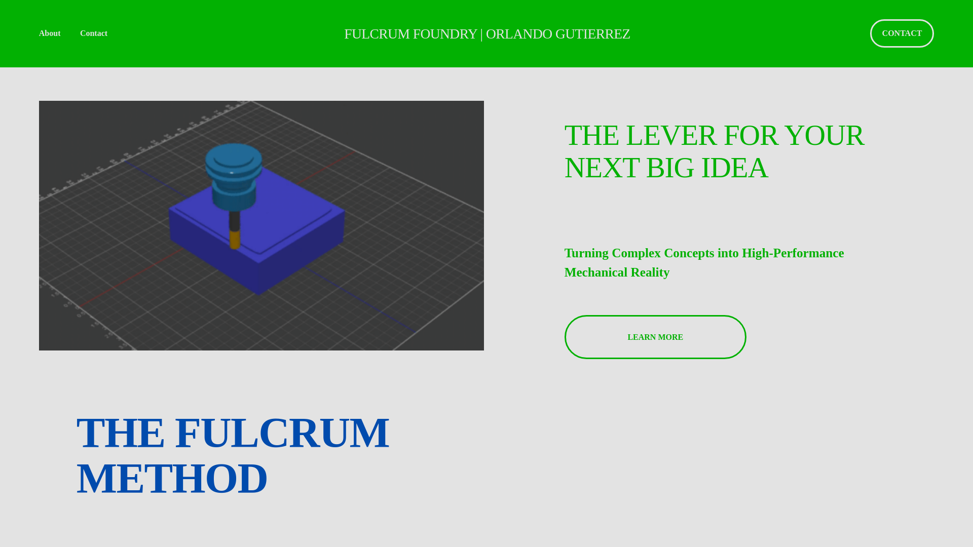website screenshot of https://fulcrum-foundry.com/