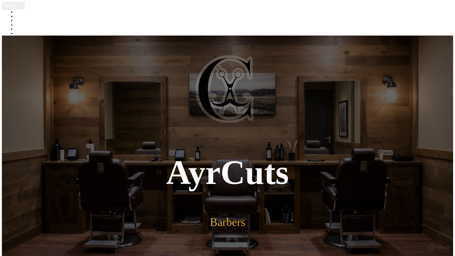 website screenshot of https://ayrcuts.co.uk