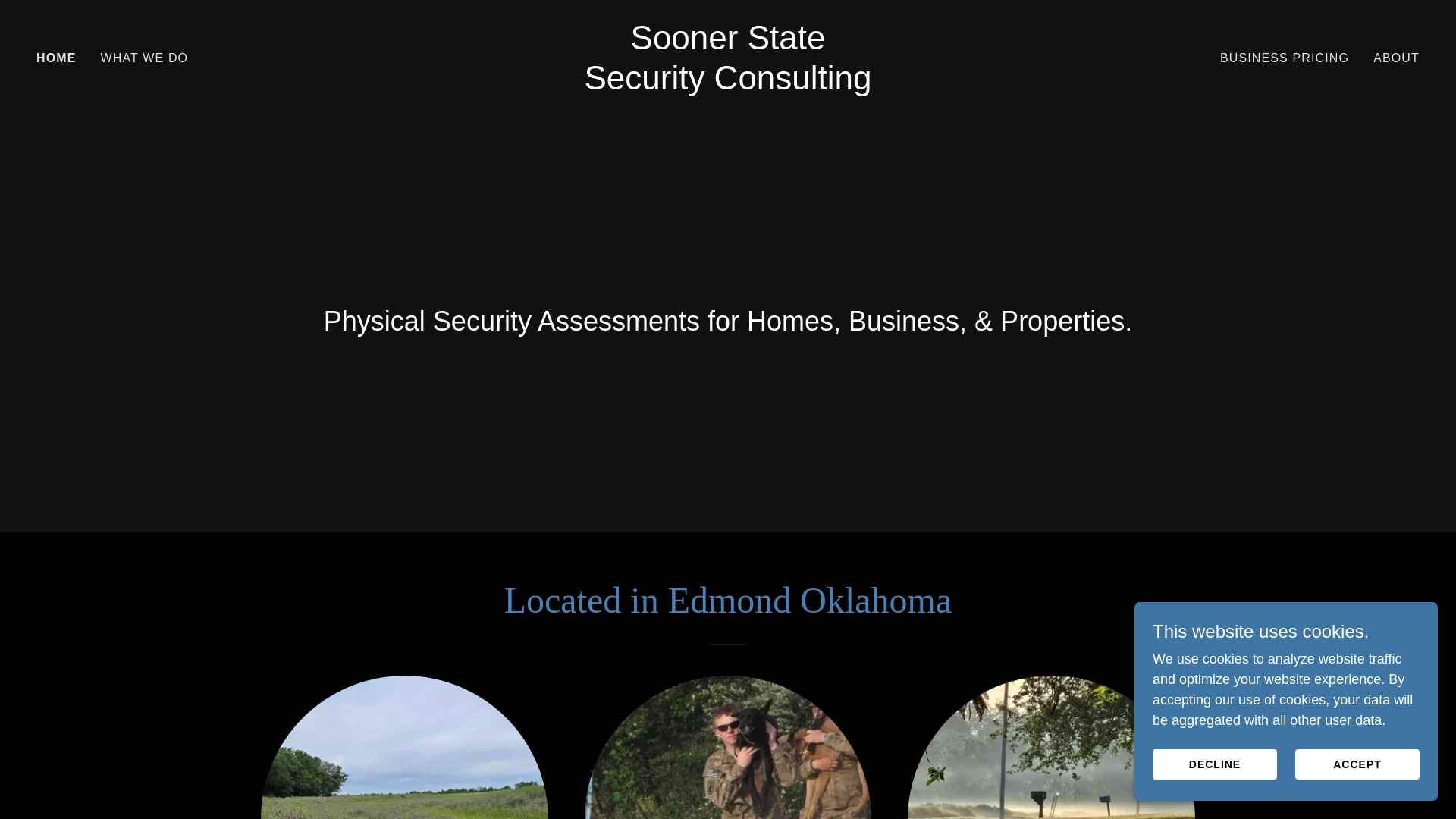 website screenshot of https://soonerstatesecurityconsulting.com