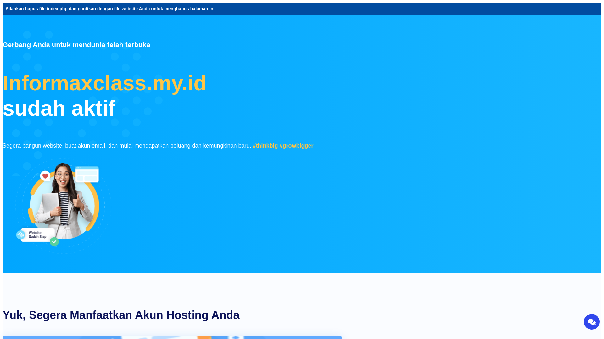website screenshot of https://informaxclass.my.id/
