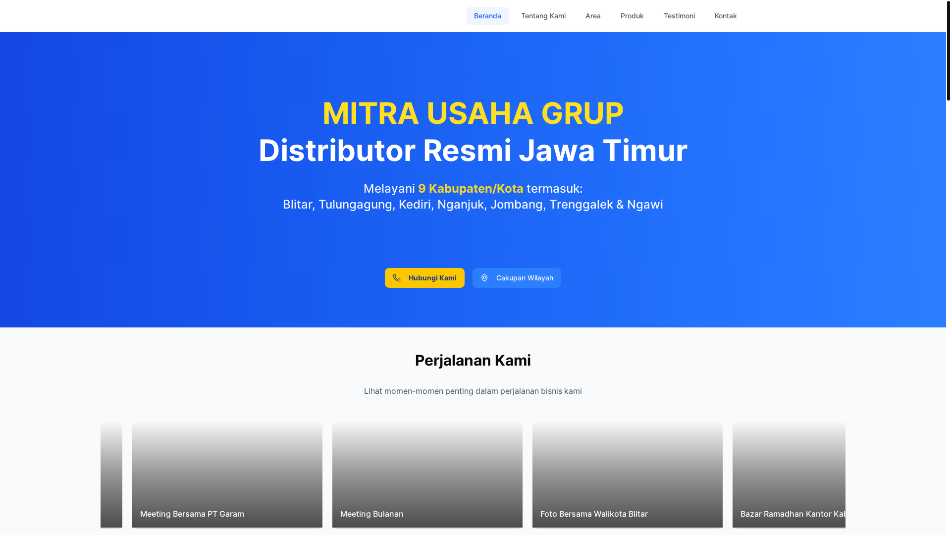 website screenshot of https://mitrausahagroup.my.id/
