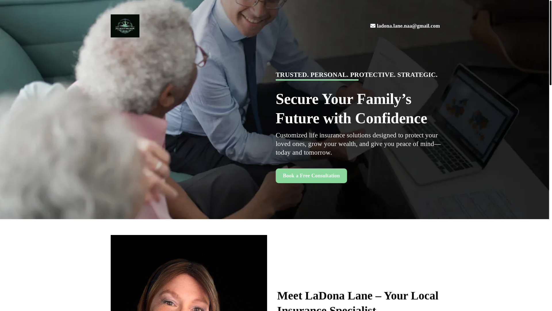website screenshot of https://jandllegacysolutions.com/
