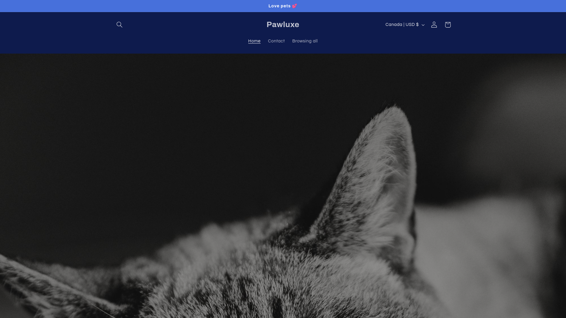 website screenshot of https://velvetpaw.ca/