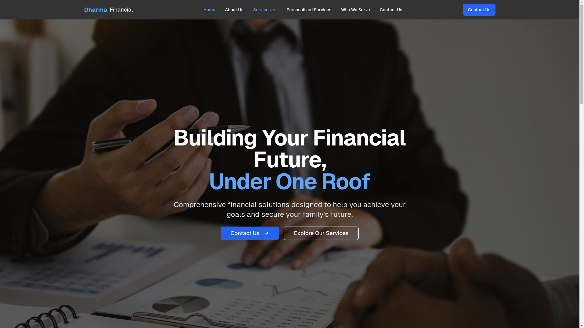 website screenshot of https://dharmafinancialgroup.com/