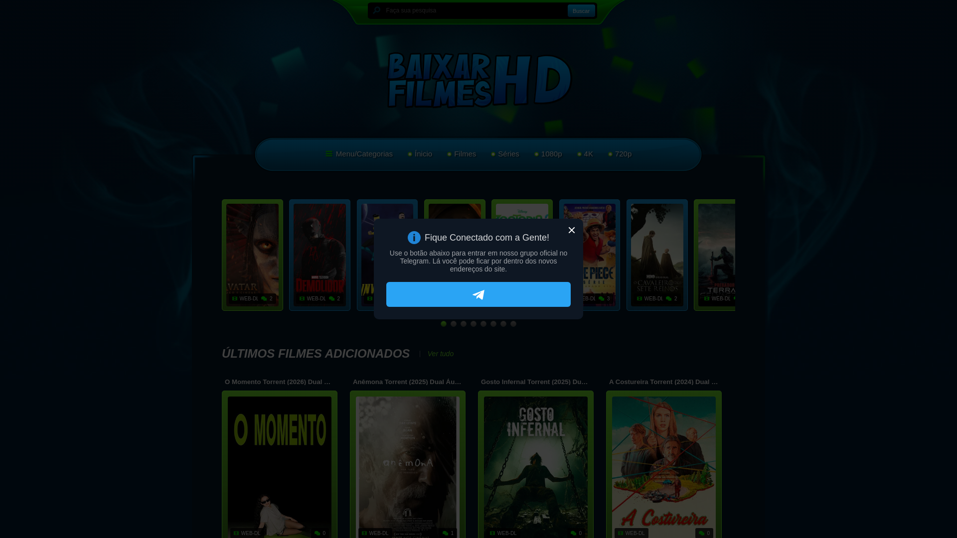 website screenshot of https://baixafilmeshds.org/