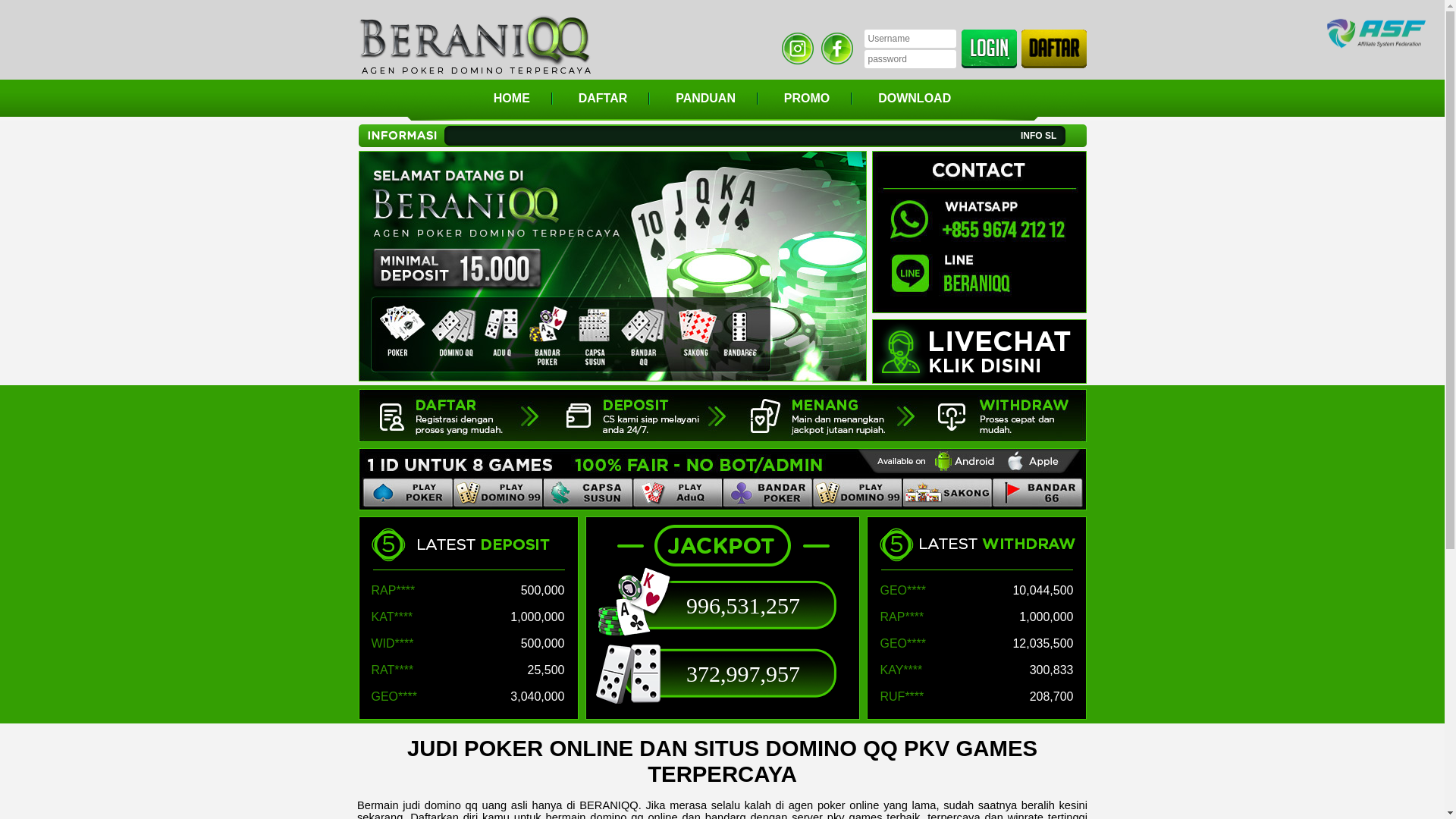 website screenshot of https://beranibro.cfd/