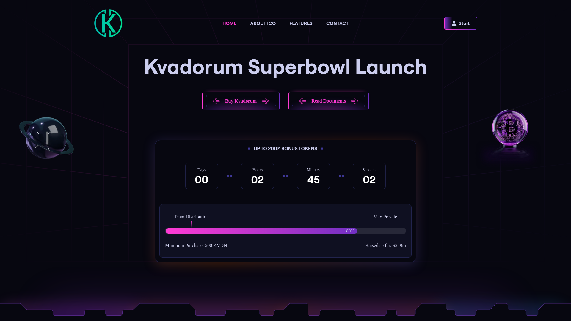 website screenshot of https://kvadorum.com/