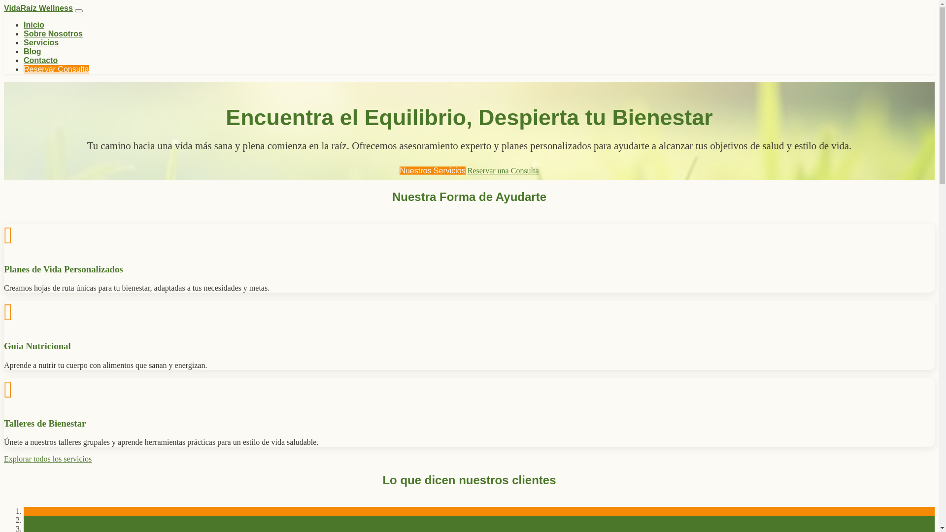website screenshot of https://vidaraizwellnessb.com/