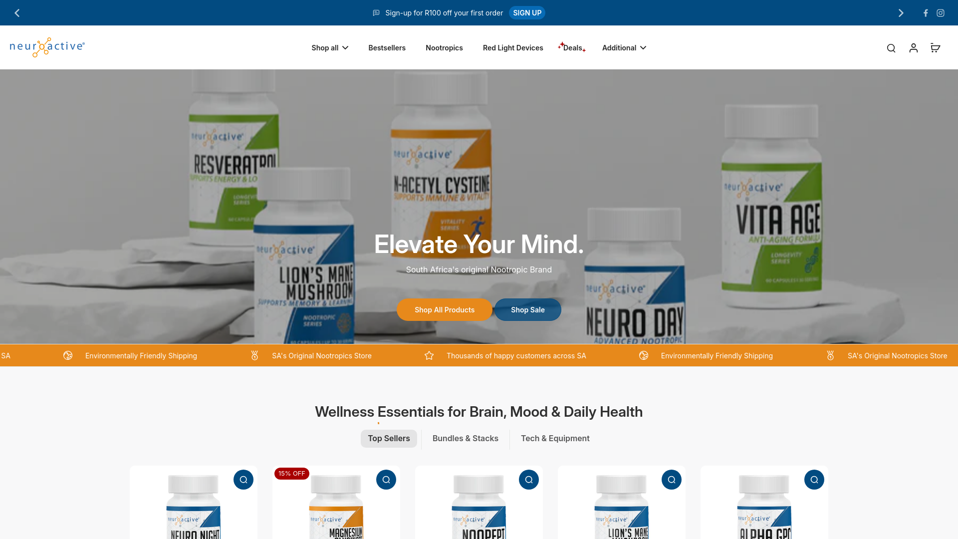 website screenshot of https://optmz.co.za