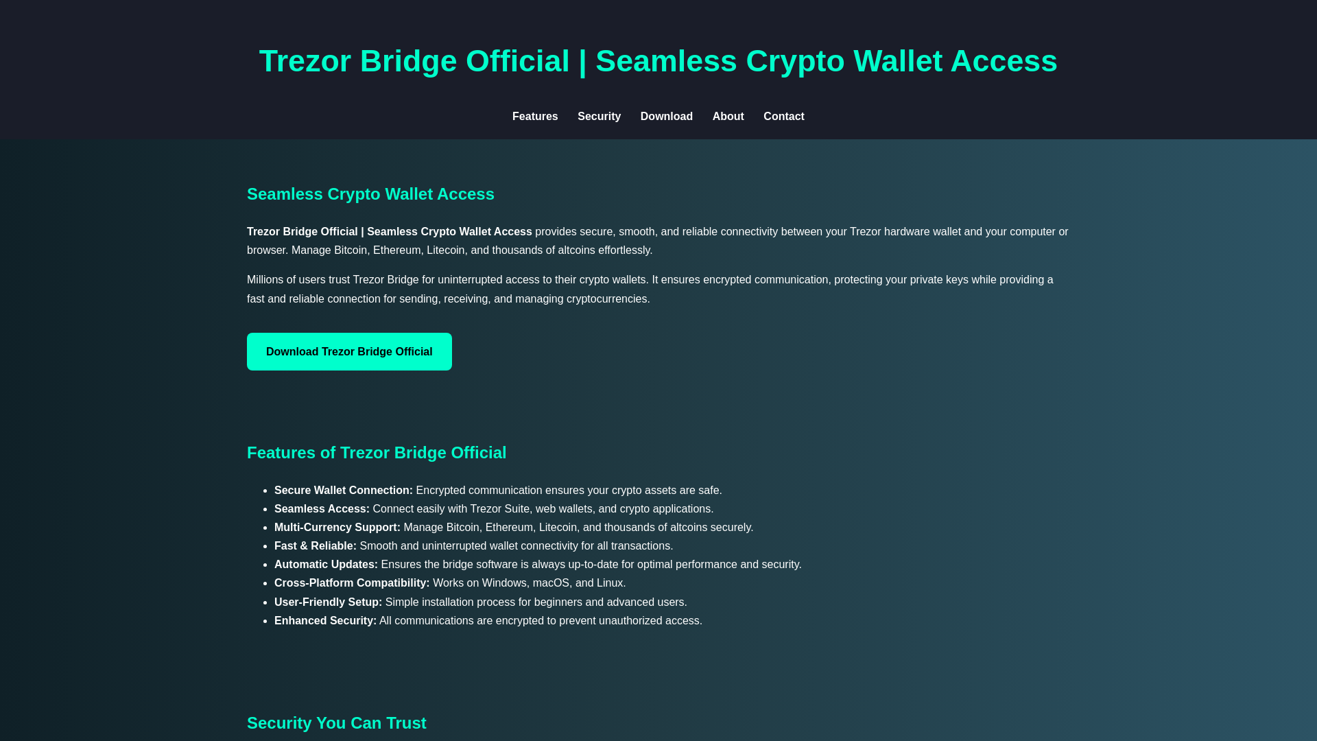 website screenshot of https://trej-er-bridg.pages.dev