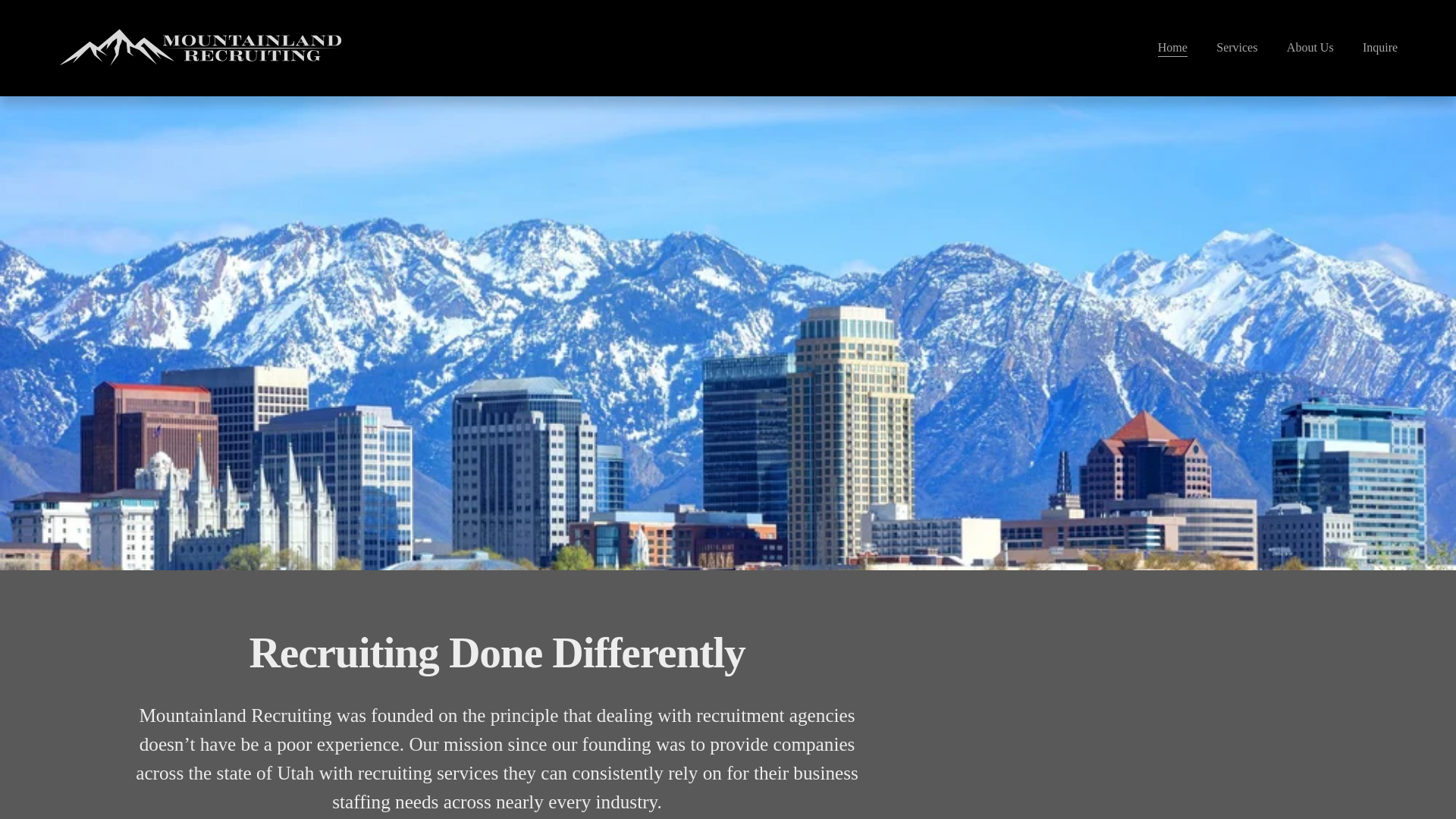 website screenshot of https://mountainlandrecruiting.com/