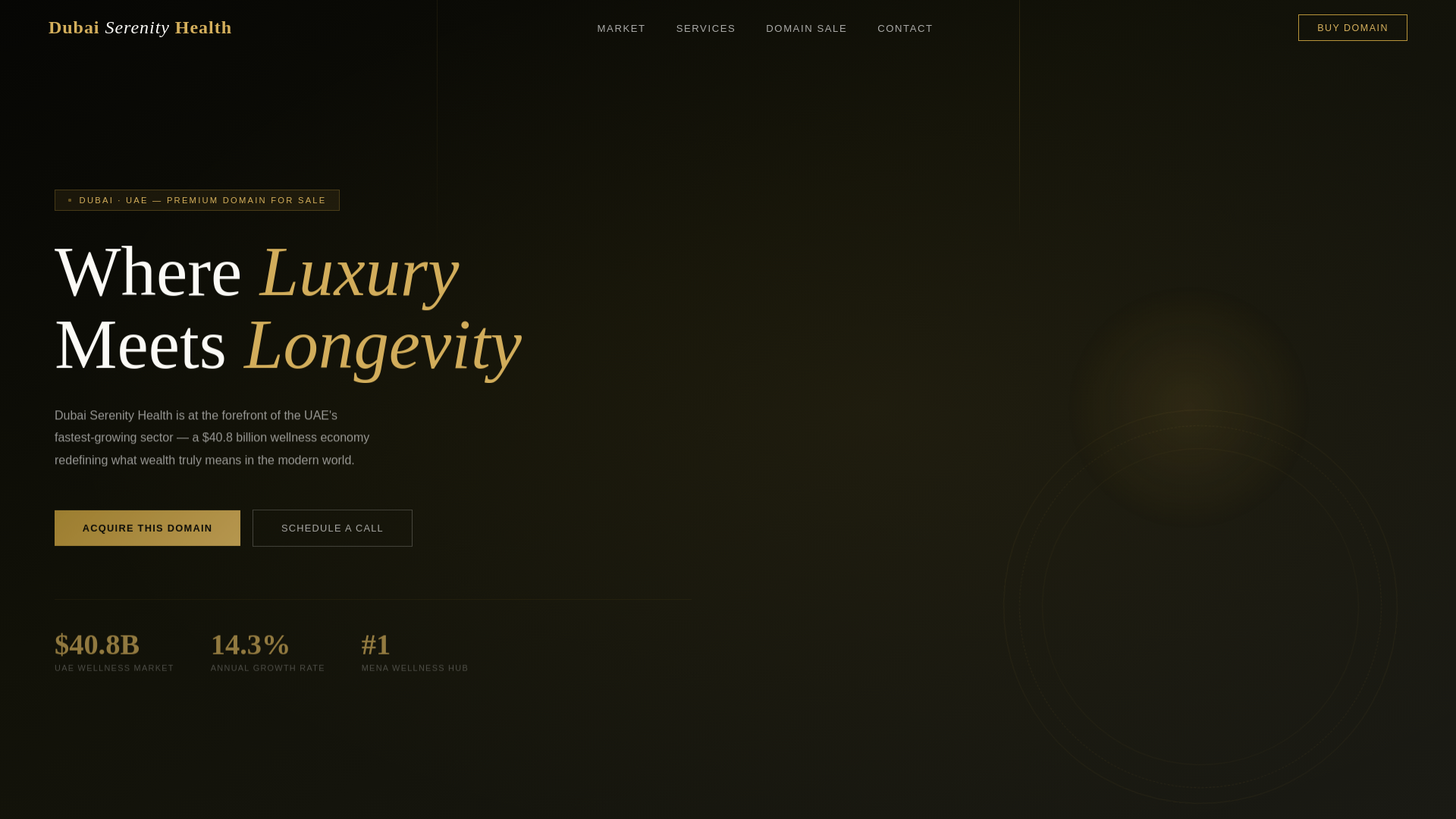 website screenshot of https://dubaiserenity.health/