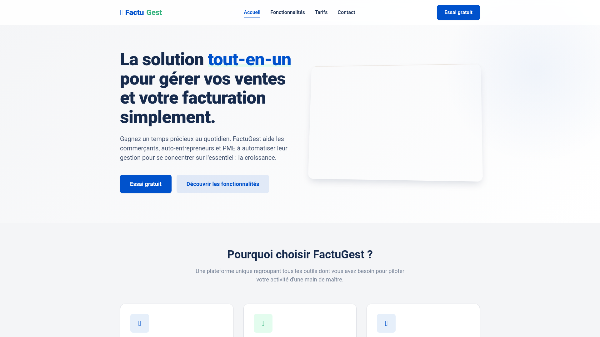 website screenshot of https://factugest.net/