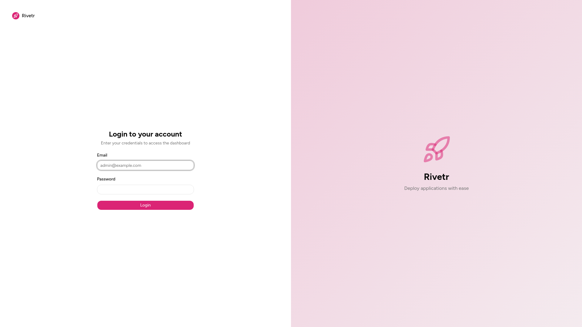 website screenshot of https://rivetr.site/