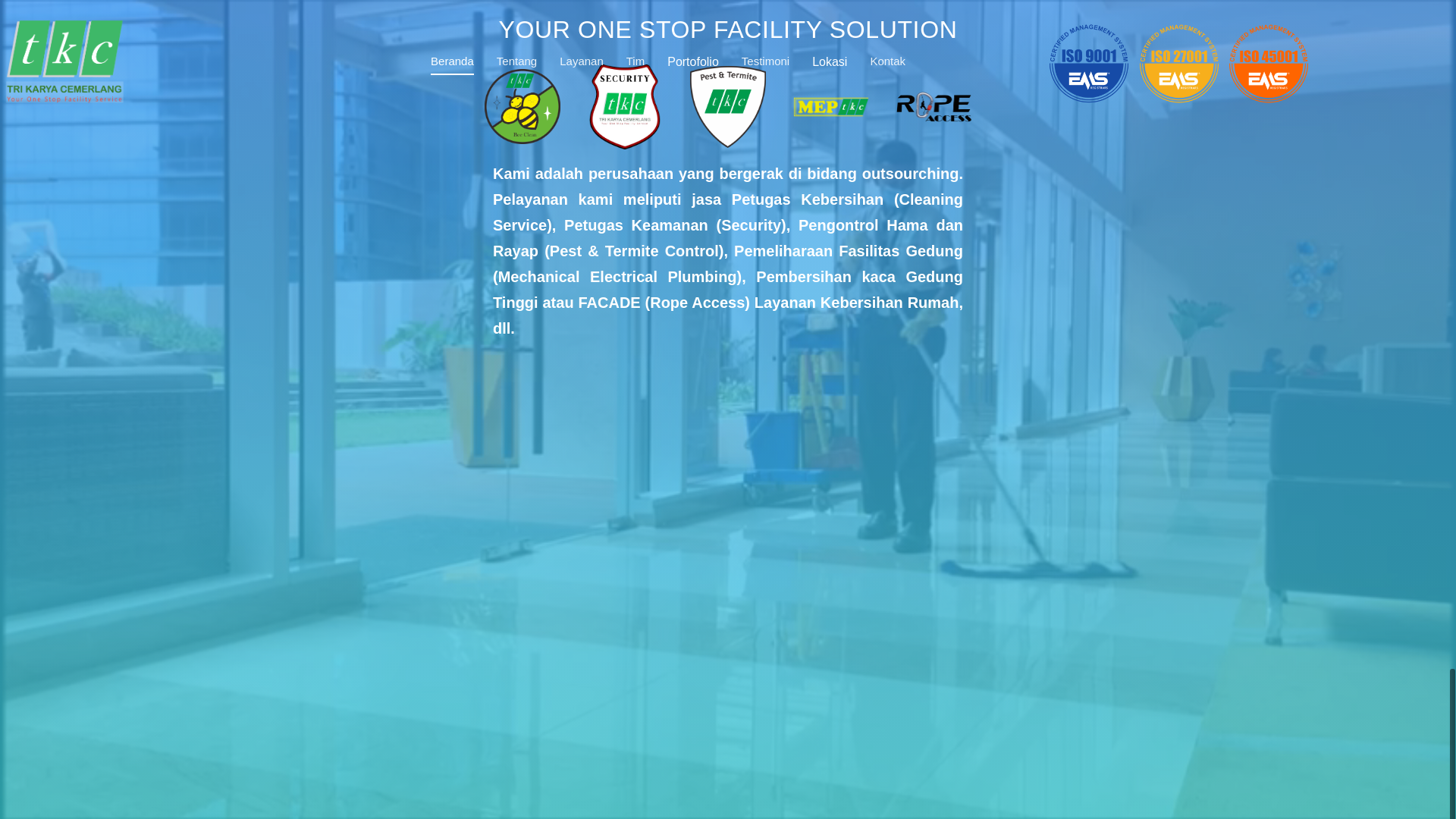 website screenshot of https://tkc.co.id